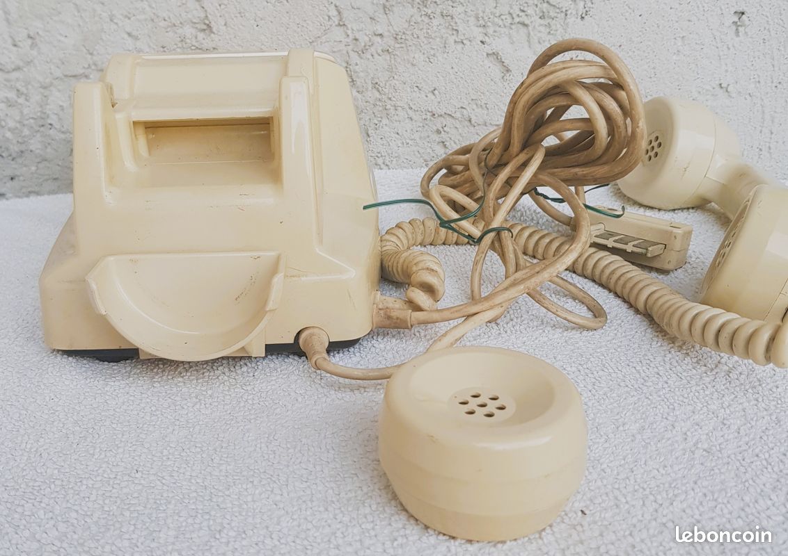 Téléphone Vintage Socotel S63 PTT CTD Paris - Kaki - Fonctionnel Sur Box Fibre