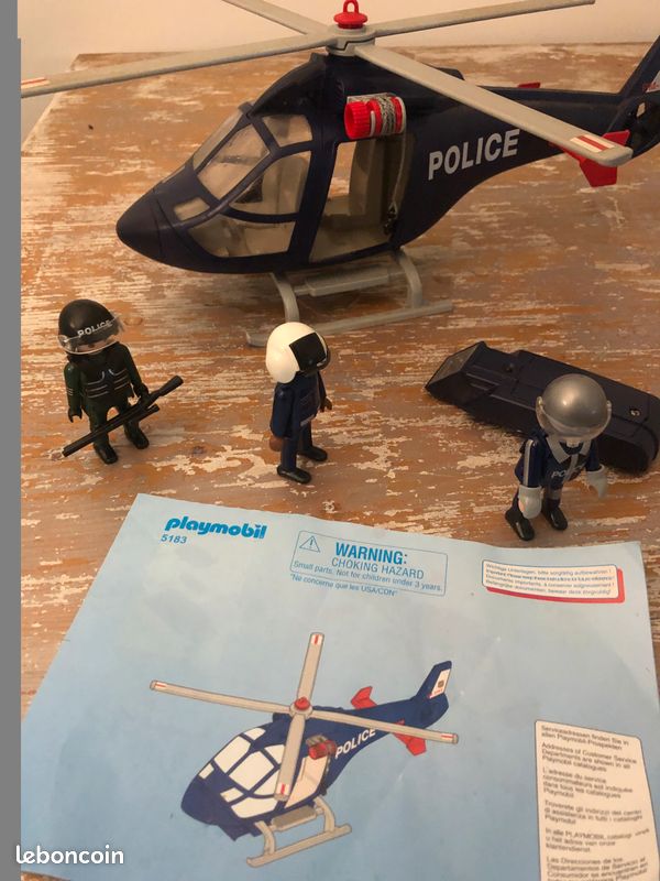 Helicoptère police Playmobil (image 1)