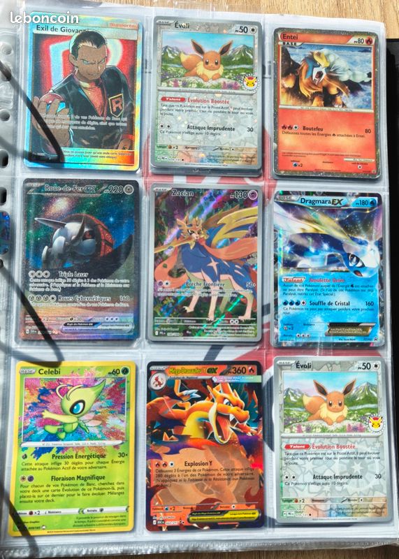 Lot De 31 Cartes Pokémon – 1 Ultra Rare (EX, V, GX…) + 30 Classiques Dont 5 Brillantes & 5 Dresseurs – Authentiques, Sans Doubles, Cadeau Parfait