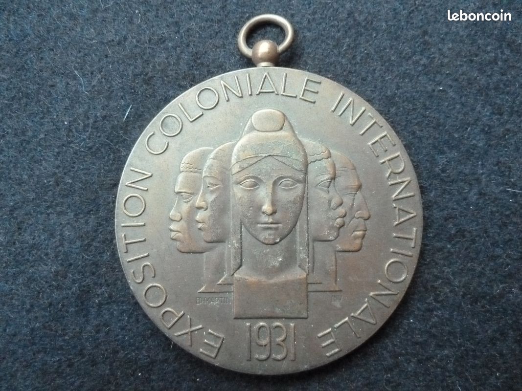 Exposition coloniale de Paris 1931, médaille par Raoul Bénard, au