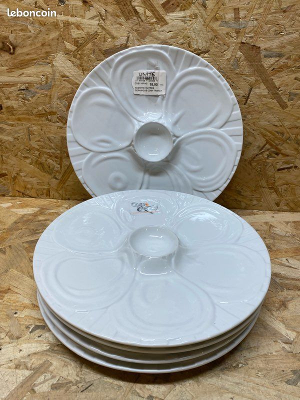 Assiette à dessert en faïence blanche d23.5cm - constance | Fabrique de Styles