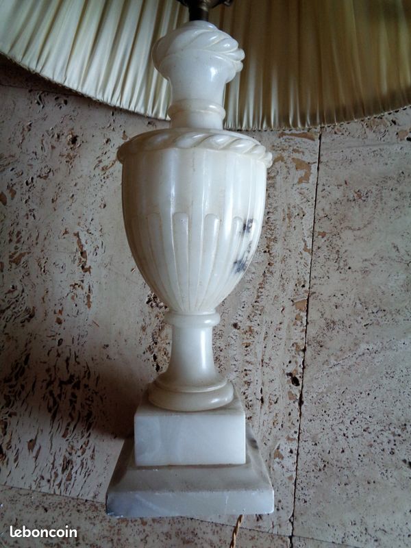 Lampe albâtre années 20-30 (image 2)