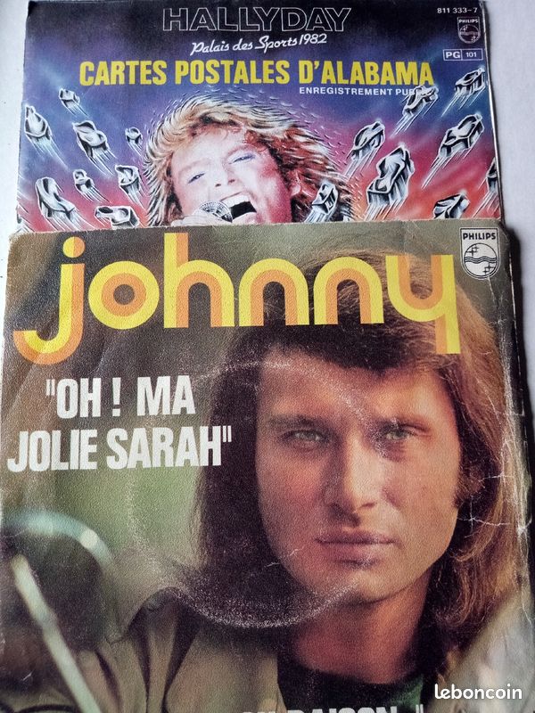 Lot 2 vinyles 45t jh. HALLYDAY (image 1)