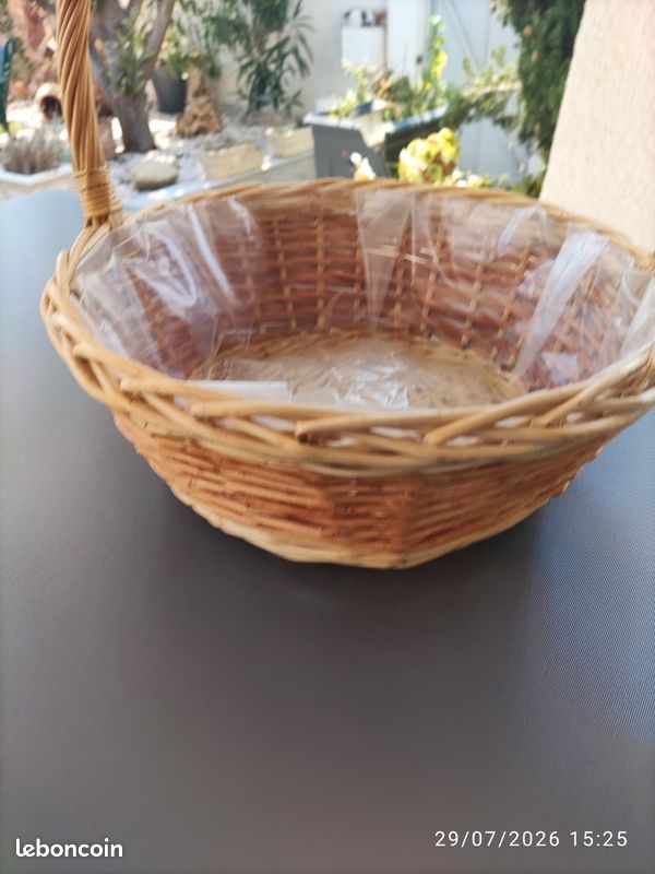 Panier osier avec anse (image 3)