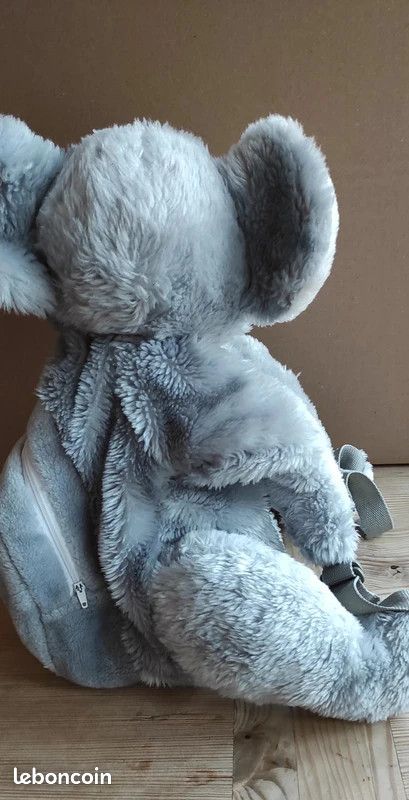 Sac à dos peluche éléphant (image 5)