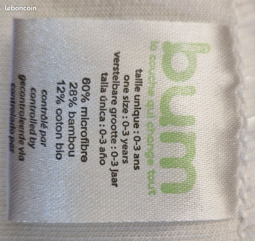 Couche Bum diapers lavable avec 2 Inserts de 0 à 3 ans neuve (image 9)