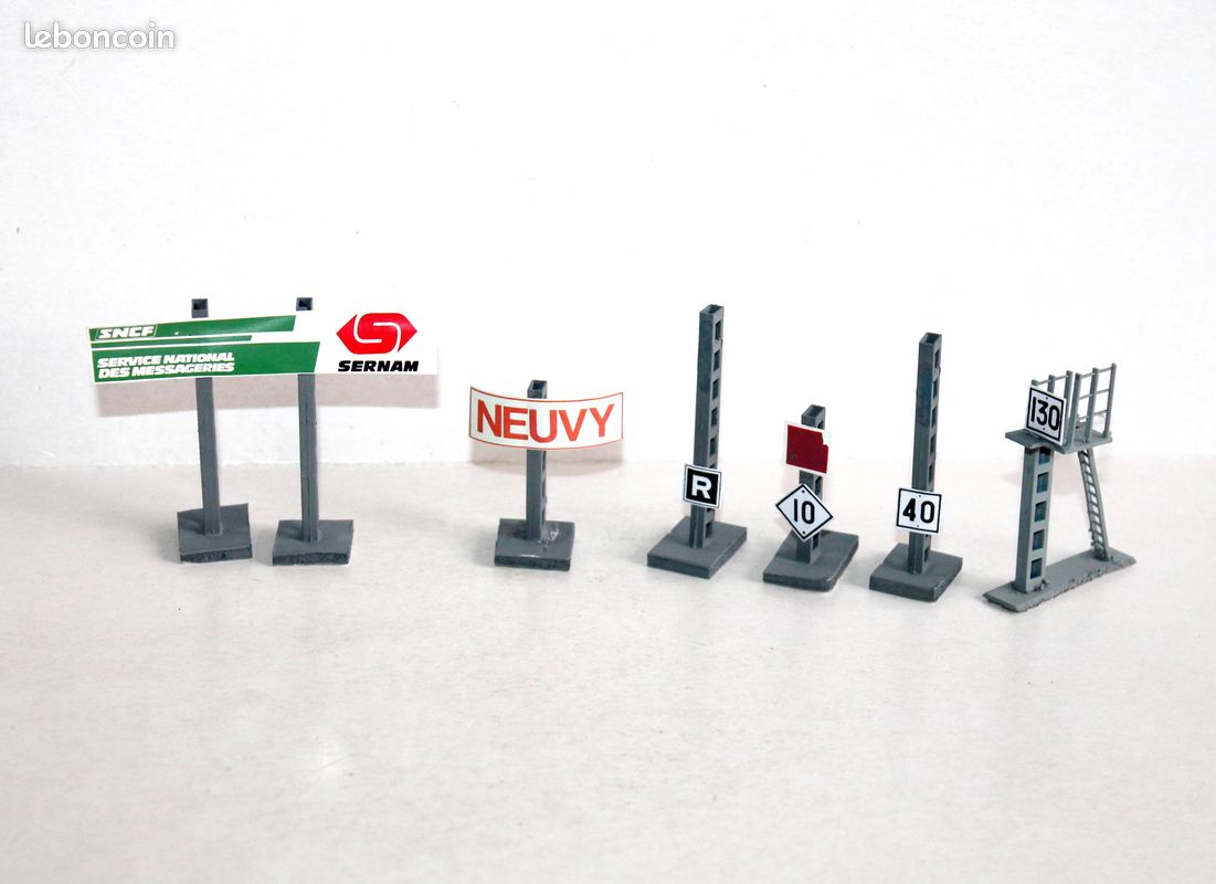 Lot 6 panneaux signalisation circulation limiteur, voie ferrée / decor paysage train modelisme ferroviaire (2) - Jeux & Jouets