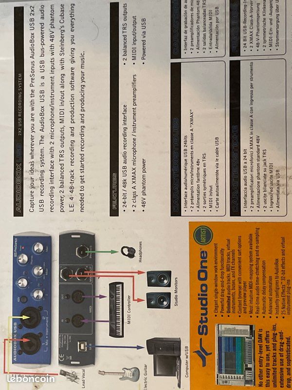 AudioBox USB Pre-Sonus 2x2 USB recording system (image 6)