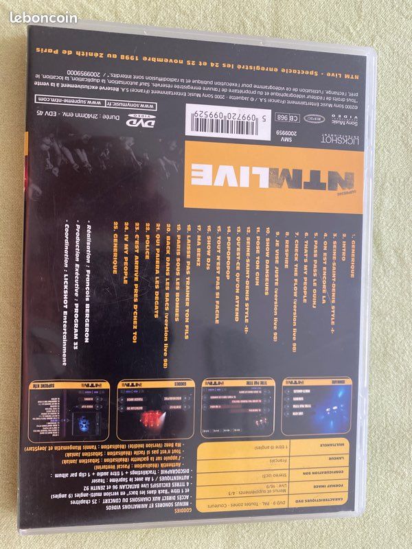 NTM « live 1998 zénith de Paris » DVD (image 2)