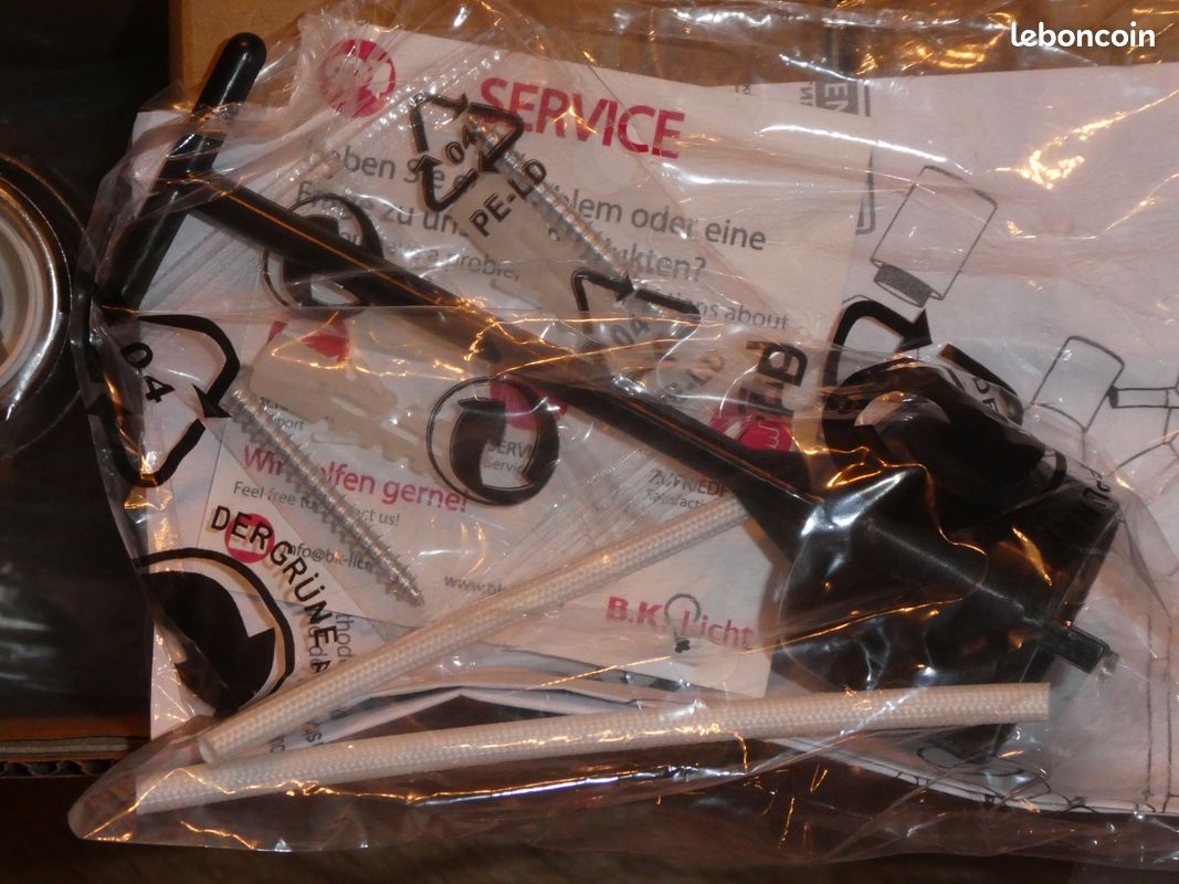 1 plafonnier 2 spots neuf LED E14 orientables (image 3)