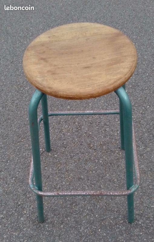 10 plus ou moins plusieurs tabouret atelier comptoir chaise assise ronde vintage usine industriel livrable (image 2)