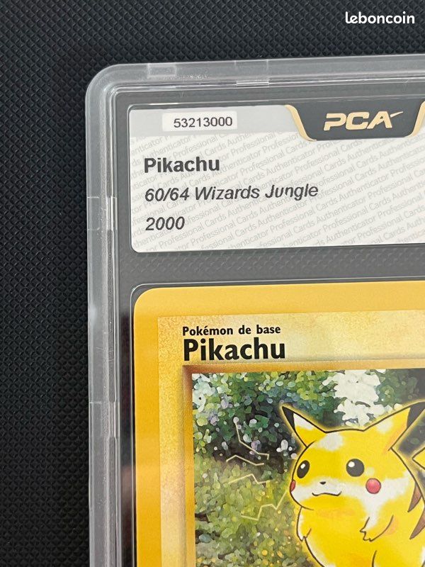 Carte Pokmon grade PCA Wizards Jungle PIKACHU 60/64 - Collection Carte Pokmon grade PCA Wizards Jungle PIKACHU 60/64 - Collection