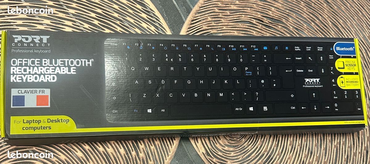 Clavier Sans Fil Bluetooth Port Connect Keyboard Office Pro - AZERTY - État Occasion