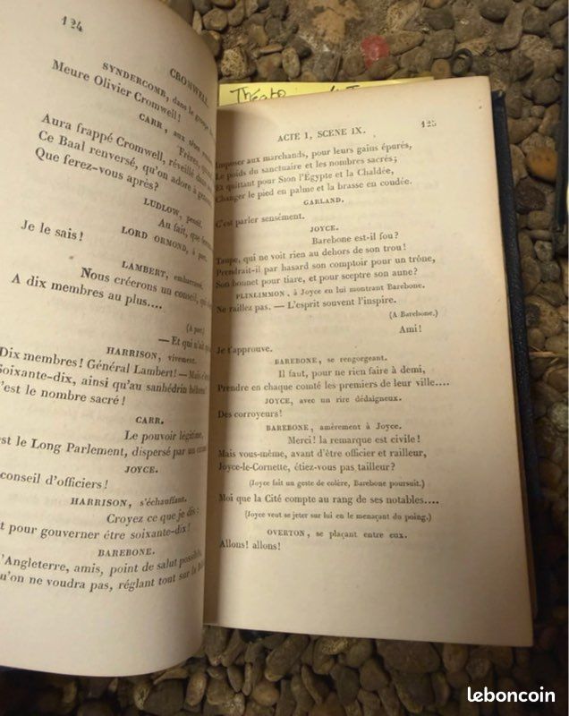 Complet 4 tomes Victor Hugo – Théâtre – Édition Hachette 1869 – Reliure cuir noir, tranches dorées (image 6)
