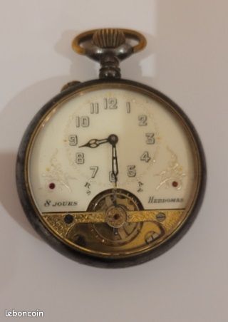 Montre De Poche Hebdomas Suisse Vers 1900 - Vintage En Très Bon état - Pièce De Collection