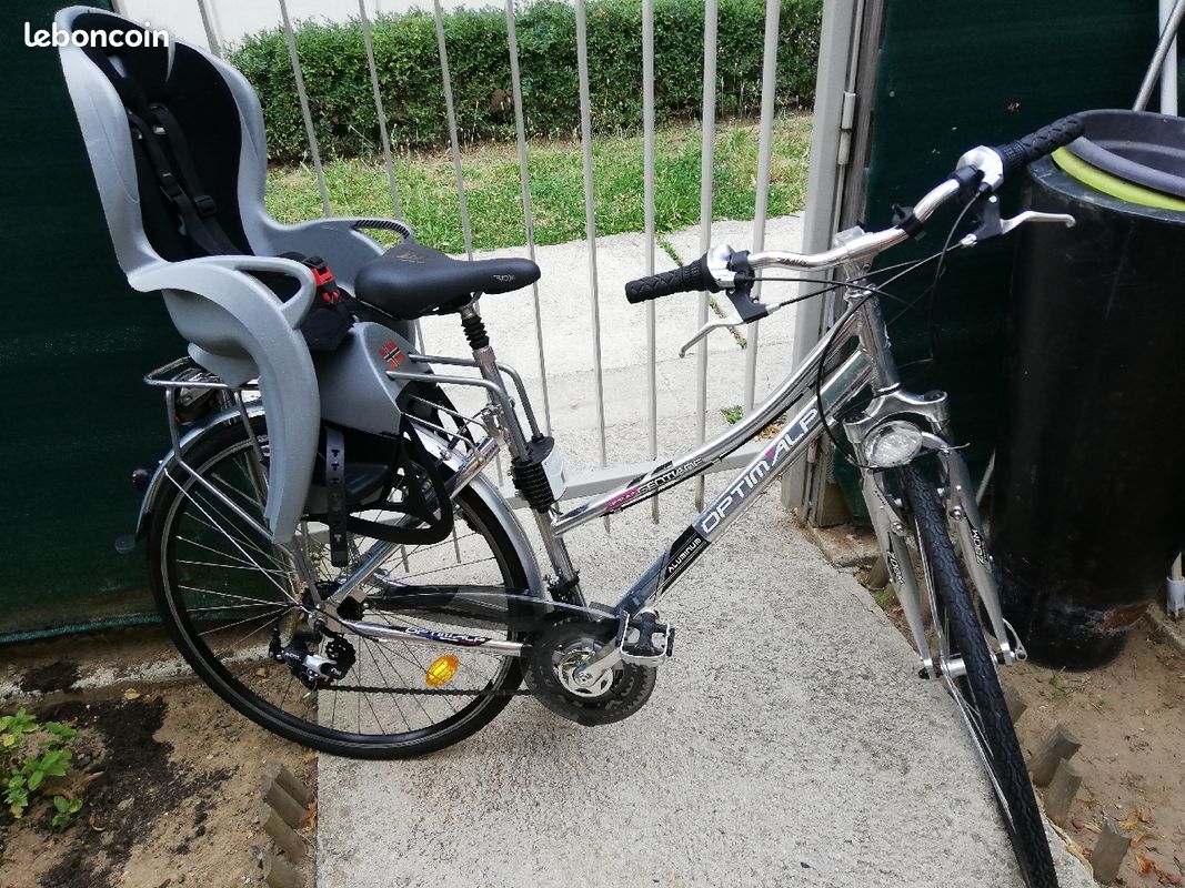 Vélo optimalp aluminium 28 pouces avec suspension et porte bébé (image 2)
