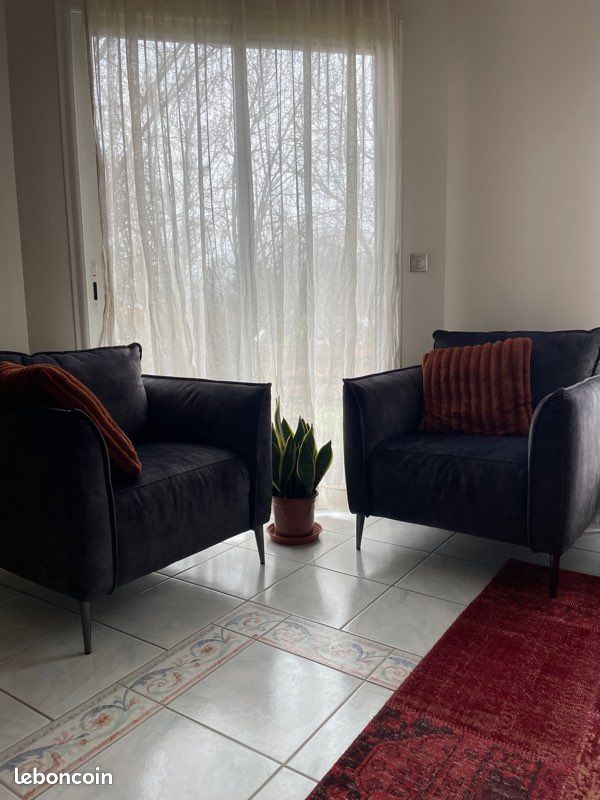 2 fauteuils gris (image 1)