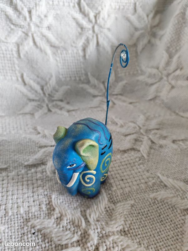 Elephant bleu en biscuit porte-photo (image 6)