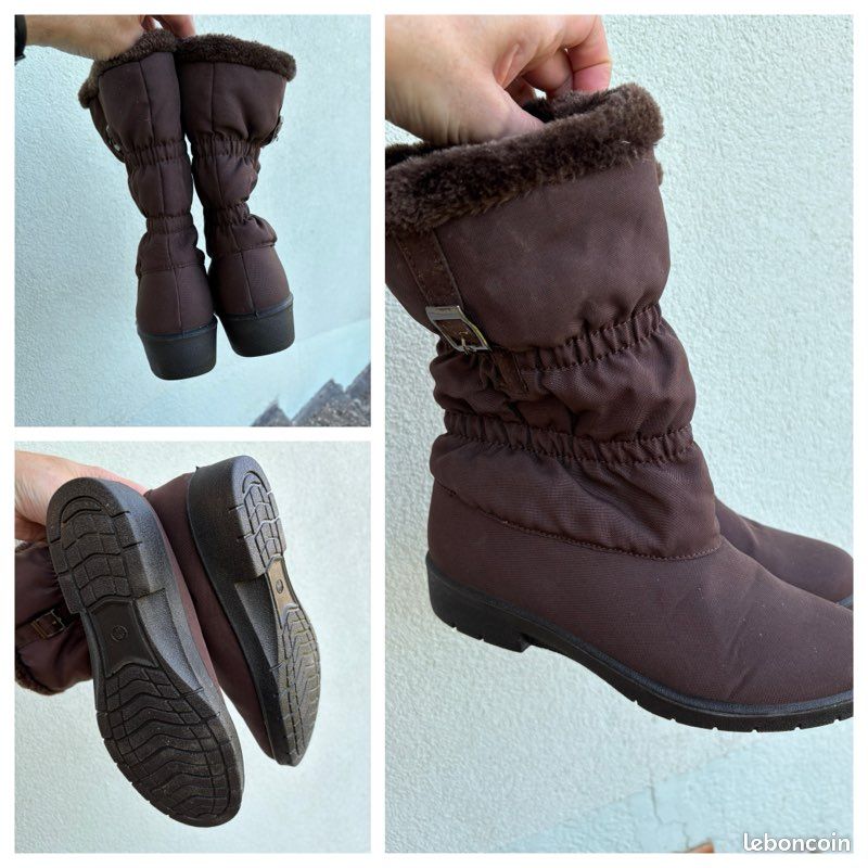 Bottes hiver femme - Marron chocolat - DAMART - Pointure 39 - État neuf (image 2)