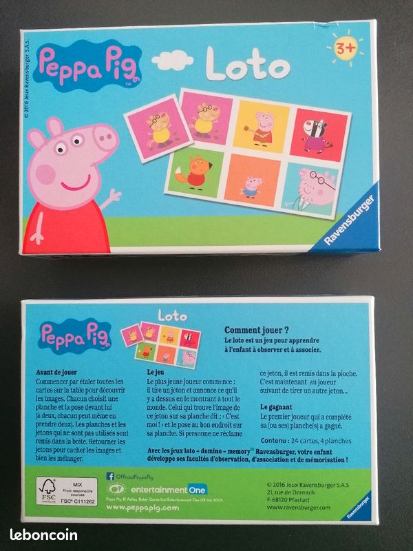 Loto Peppa Pig - 4 planches (image 1)