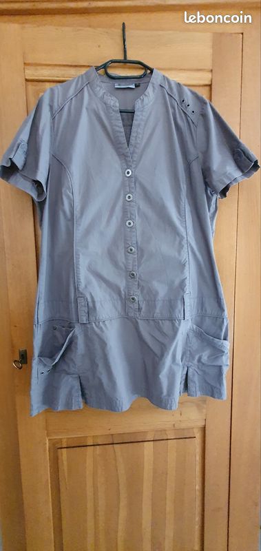 Tunique longue kaki coton taille 48 kwoman Vêtements