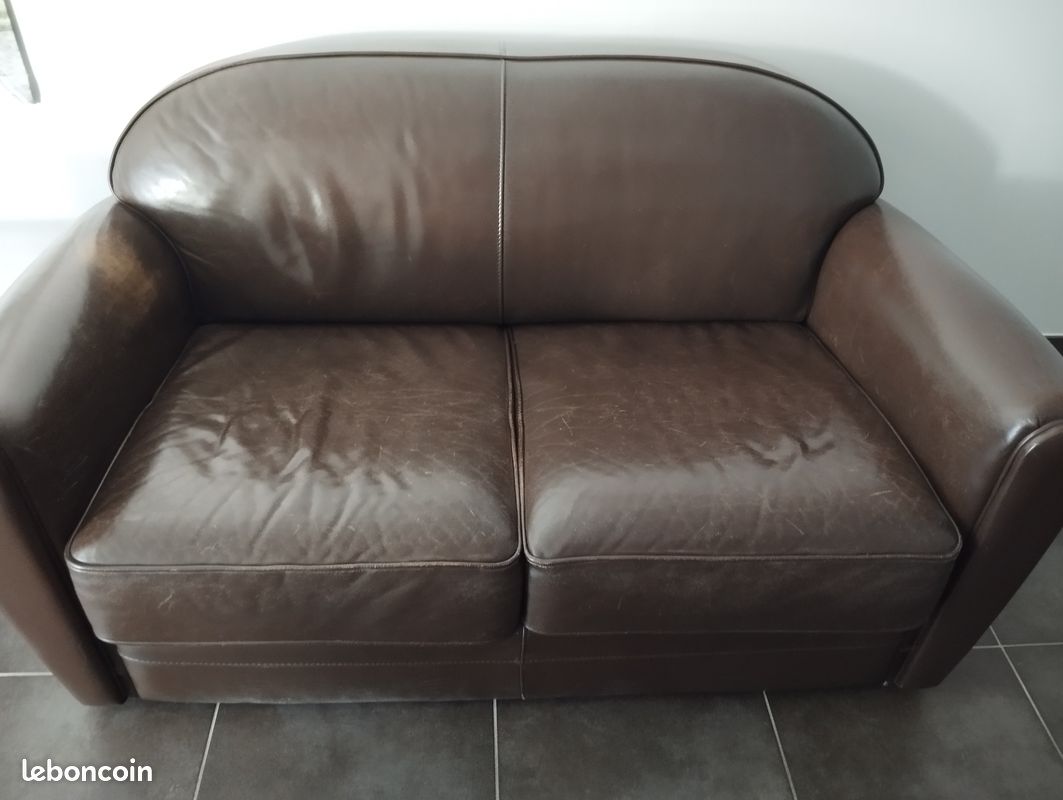 Fauteuil et canapé club cuir (image 1)