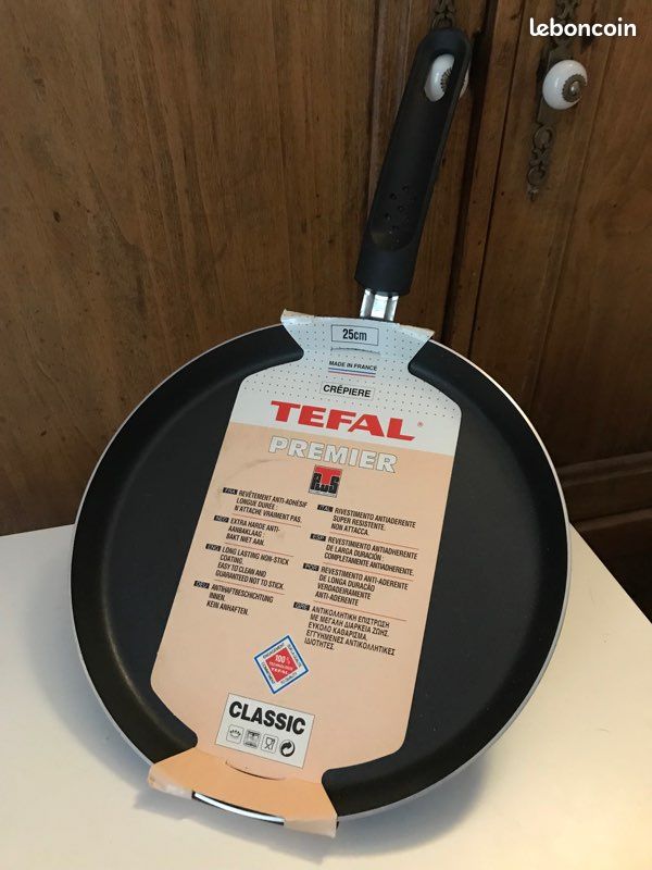 Tefal Poêle à Crêpes XL Force 25 Cm – Anti-adhésif Ultra Résistant, Thermo-Signal, Aluminium, Idéale Pour Crêpes Parfaites