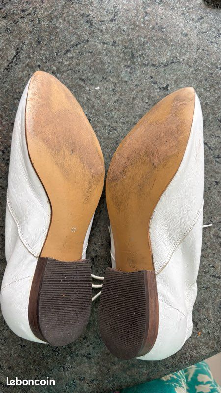 Chaussures en cuir blanches mixtes 41 (image 2)