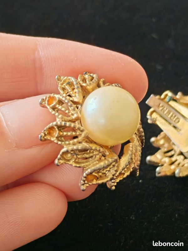 Boucles D'oreilles Pendantes Orena Paris - Doré - Fermoir à Clips