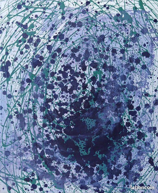 Tableau abstrait (12F - 61 x 50 cm) (image 2)