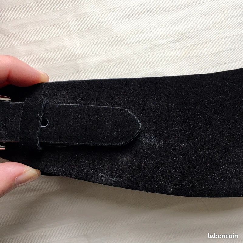 Ceinture Ralph Lauren Daim Noir chic - M (image 15)
