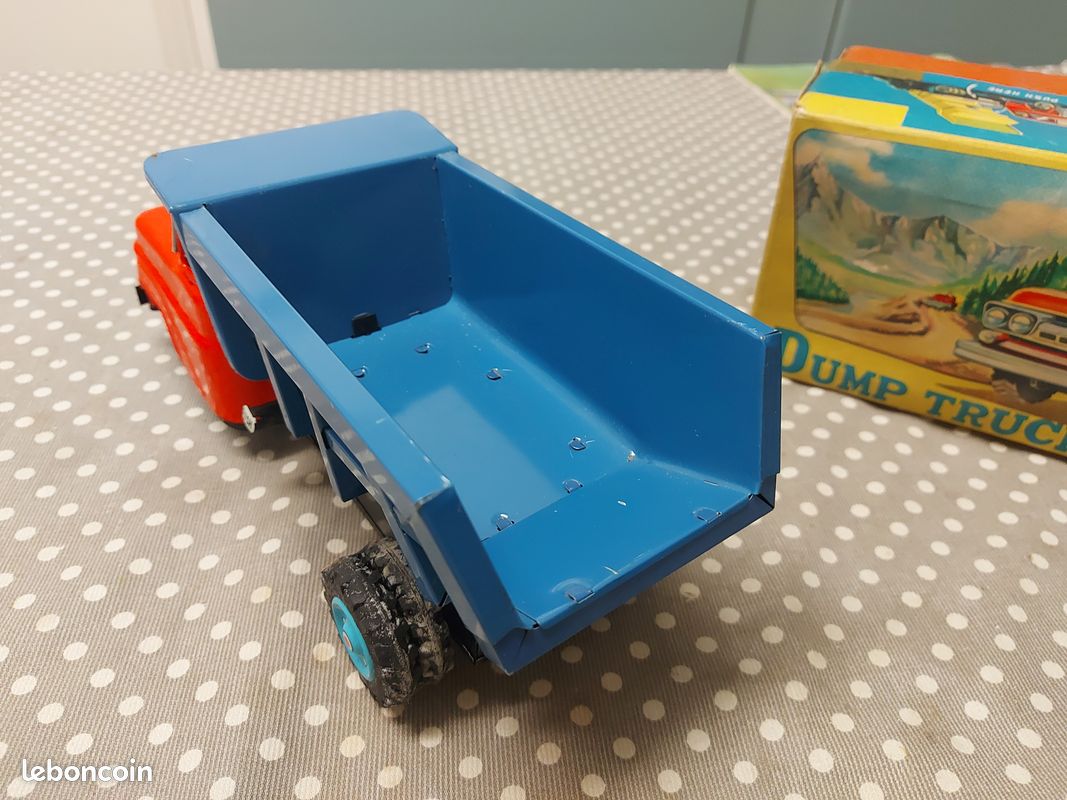 T.n toys nomura japan jouet ancien en tole camion benne avec boite d'origine annees 60 - Collection