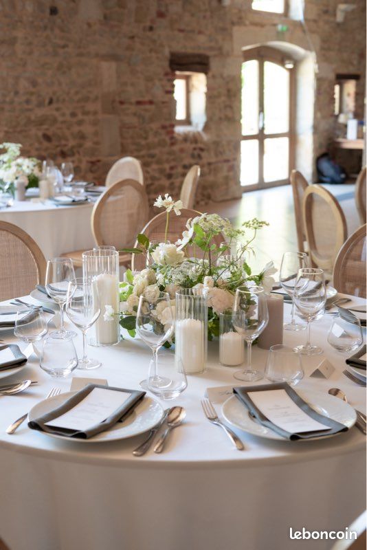 MQODLFP Bougeoir Vintage En Pierre De Travertin – 2 Trous – Centre De Table Mariage, Dîner, Décoration élégante