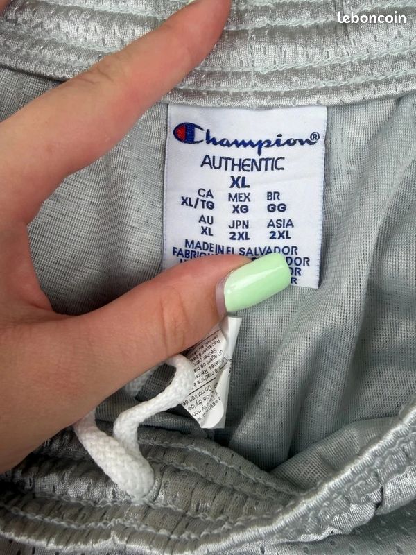 Champion Short de sport Avec Poches mesh gris clair Homme Taille XL Authentic #U3505 (image 4)