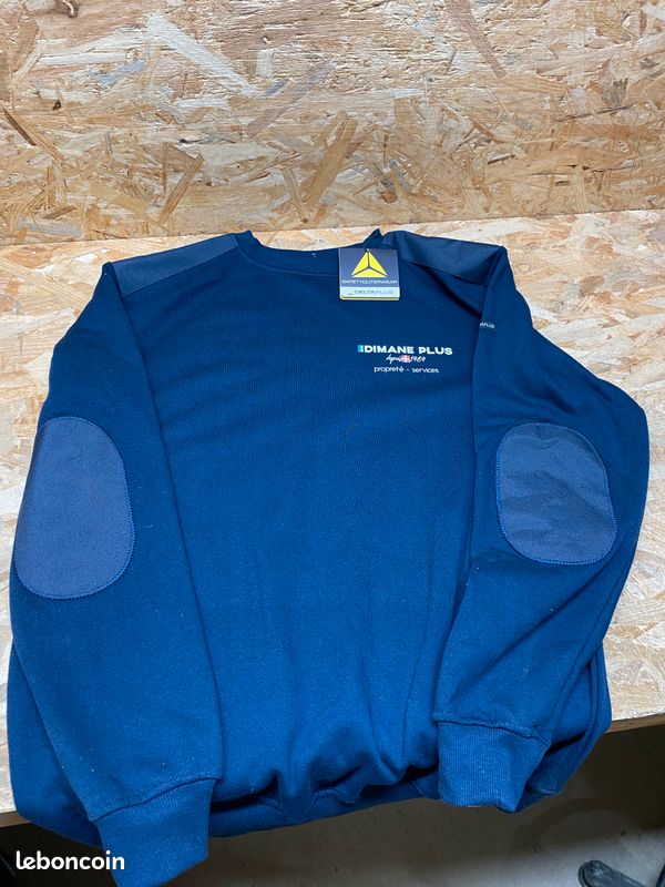 Lot de 10 sweats Taille XXL professionnels DELTAPLUS OLINO – neufs – renforts coudes – logotés – à refloquer (image 1)