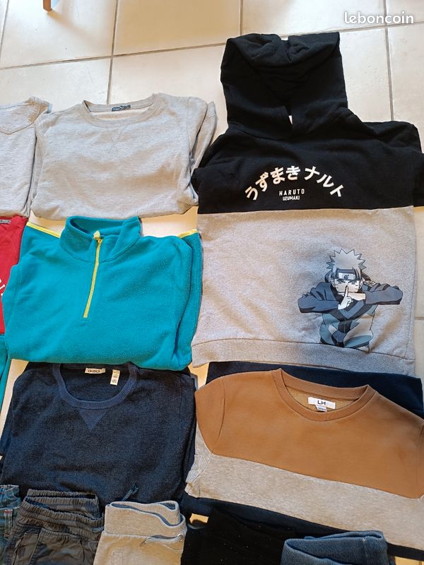Lot De Vêtements Garçon Taille L - Automne/hiver, Multicouleur, Très Bon état