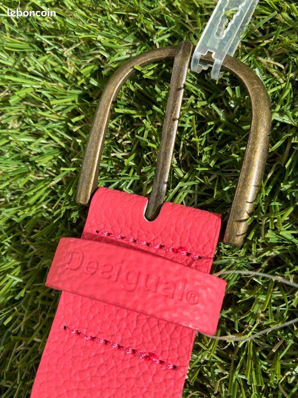 Ceinture Desigual femme rose corail et broderies ton sur ton taille 85 neuf (image 7)