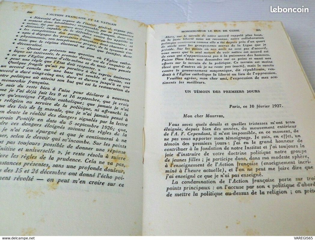 L' action française et le vatican - les pieces d'un procès - e.o sur alfa 1927 (image 6)