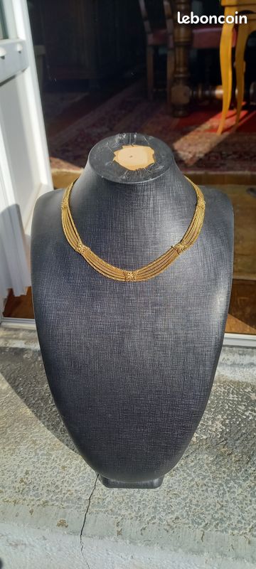Bracelet Collier Pierre Lorion PARIS Par Sylvia Karels - Doré, Pierres Et Strass, Occasion