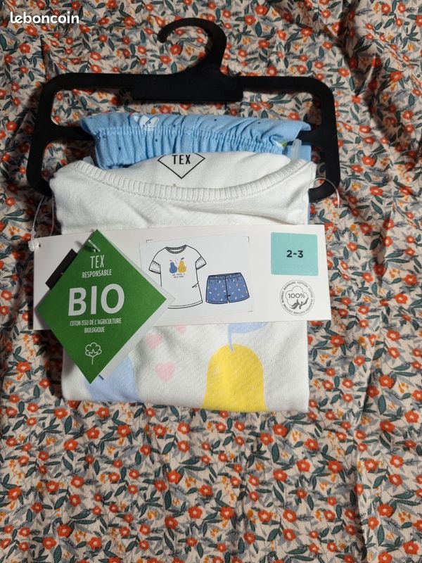 🦋Pyjashort fillette "bleu poires" (image 2)