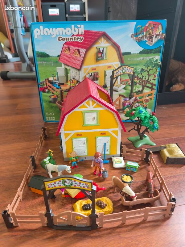 Set Playmobil Ferme - Chariot à Poney Référence 5228 (T4147) - Occasion Complet - Fabriqué En Allemagne
