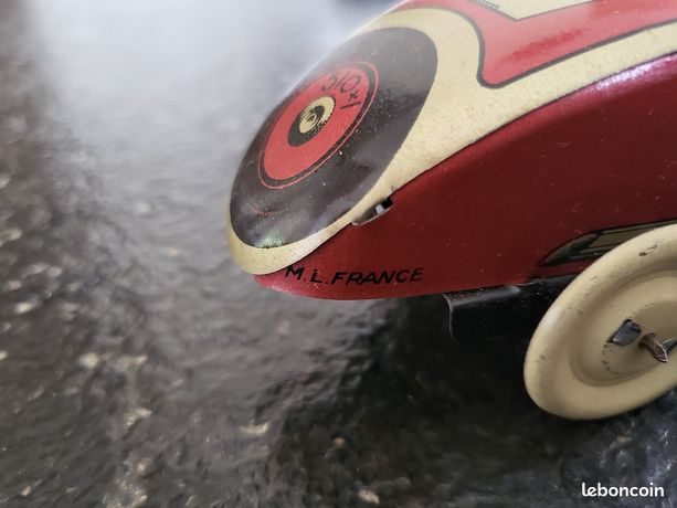 Voiture De Course Mécanique ML Martinan Larnaude – Jouet Ancien Tôle – France – Joustra