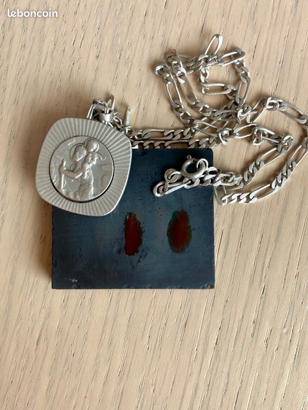 Collier médaille de Saint-Christophe en argent sterling 925 pour homme, garçon, femme, pièce ronde, pendentif protecteur religieux antique, talisman protecteur, protège nous, bijoux cadeaux de