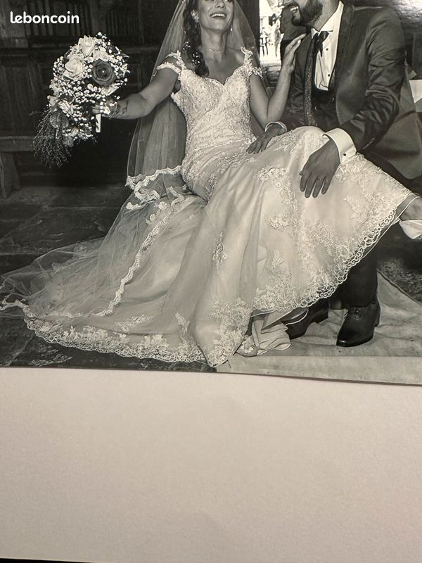 Robe de mariée coupe sirène dos nu (image 4)