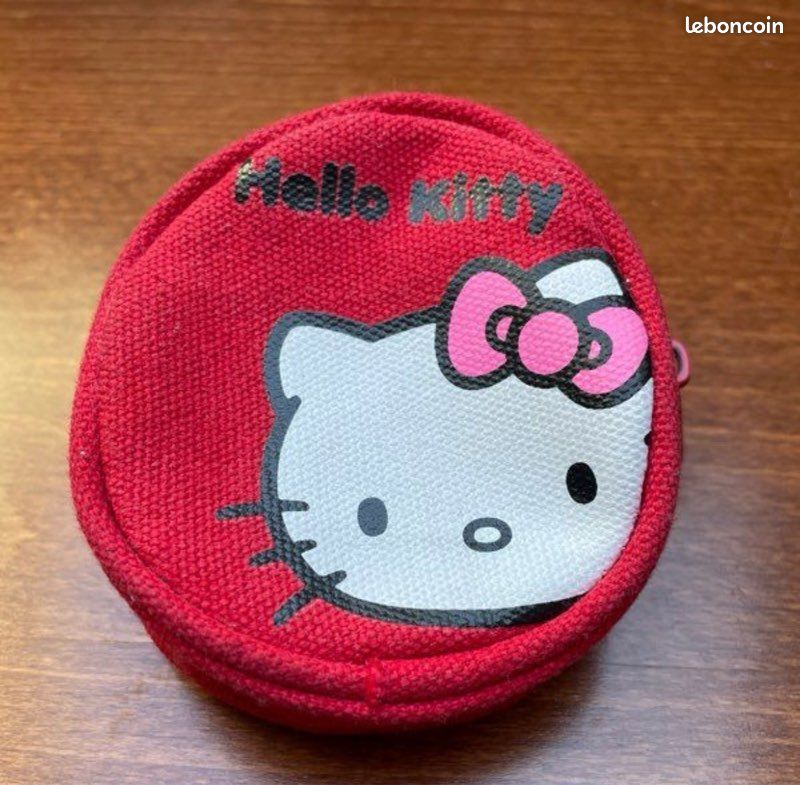 Porte monnaie rouge enfant HELLO KITTY (image 1)