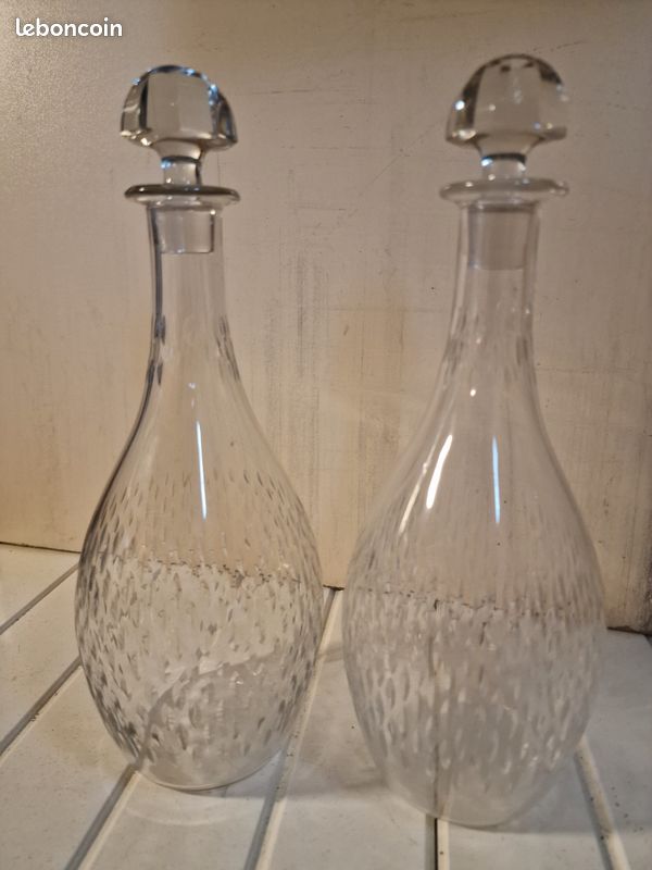 Carafe en cristal taillé, modèle Paris (ou motif « grains de riz ») de la cristallerie Baccarat (image 1)
