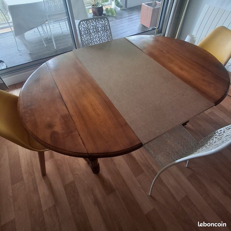 Table pliante en bois massif + rallonge (image 3)
