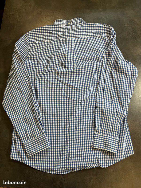 Chemise vichy bleu Tommy Hilfiger taille M (image 8)