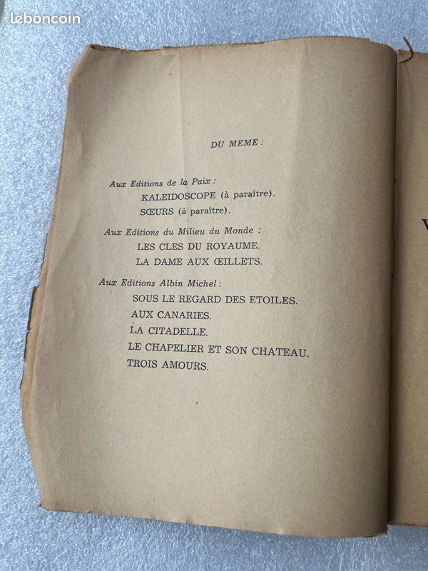 A.J. Cronin, Les Vertes Années, édition 1945 rare (image 4)