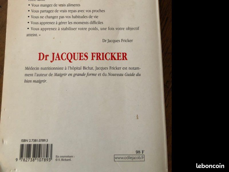 Livre Maigrir vite et bien Docteur Jacques Fricker (image 2)